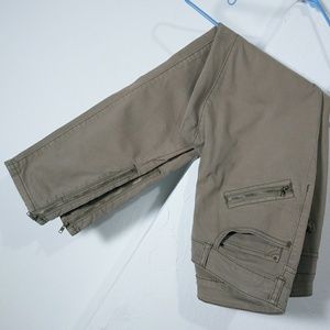 Pilcro Anthropologie ultility crop ankle zip :BOXH7: